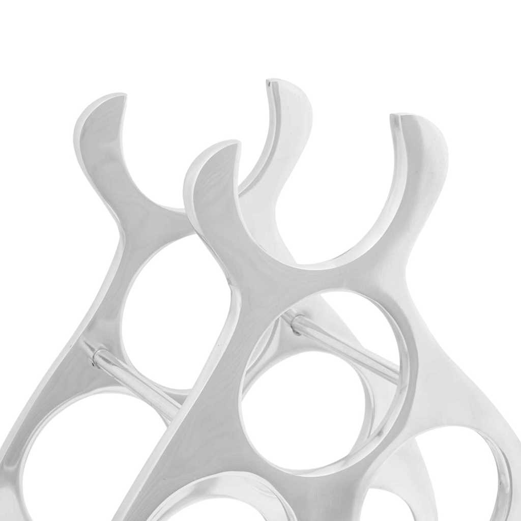 Escorredor de Vinho Prateado 38 x 33 x 13 cm Alumínio