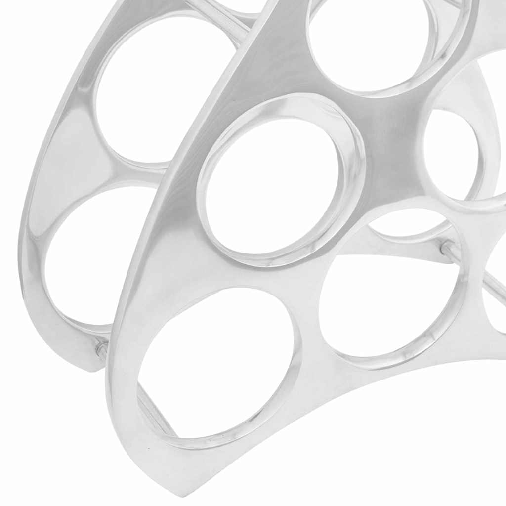 Escorredor de Vinho Prateado 38 x 33 x 13 cm Alumínio