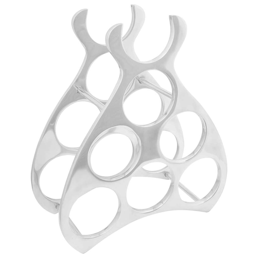 Escorredor de Vinho Prateado 38 x 33 x 13 cm Alumínio