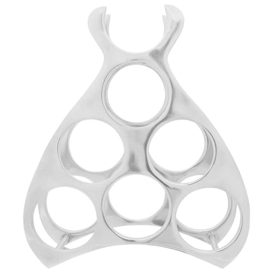 Escorredor de Vinho Prateado 38 x 33 x 13 cm Alumínio