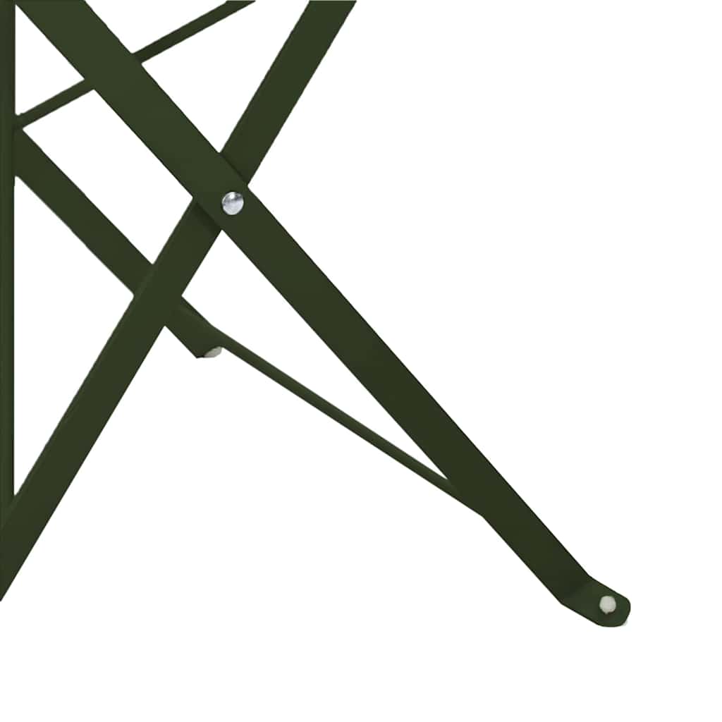 Cadeira Dobrável de Jardim 2 pcs Verde 42 x 46 x 82cm Aço