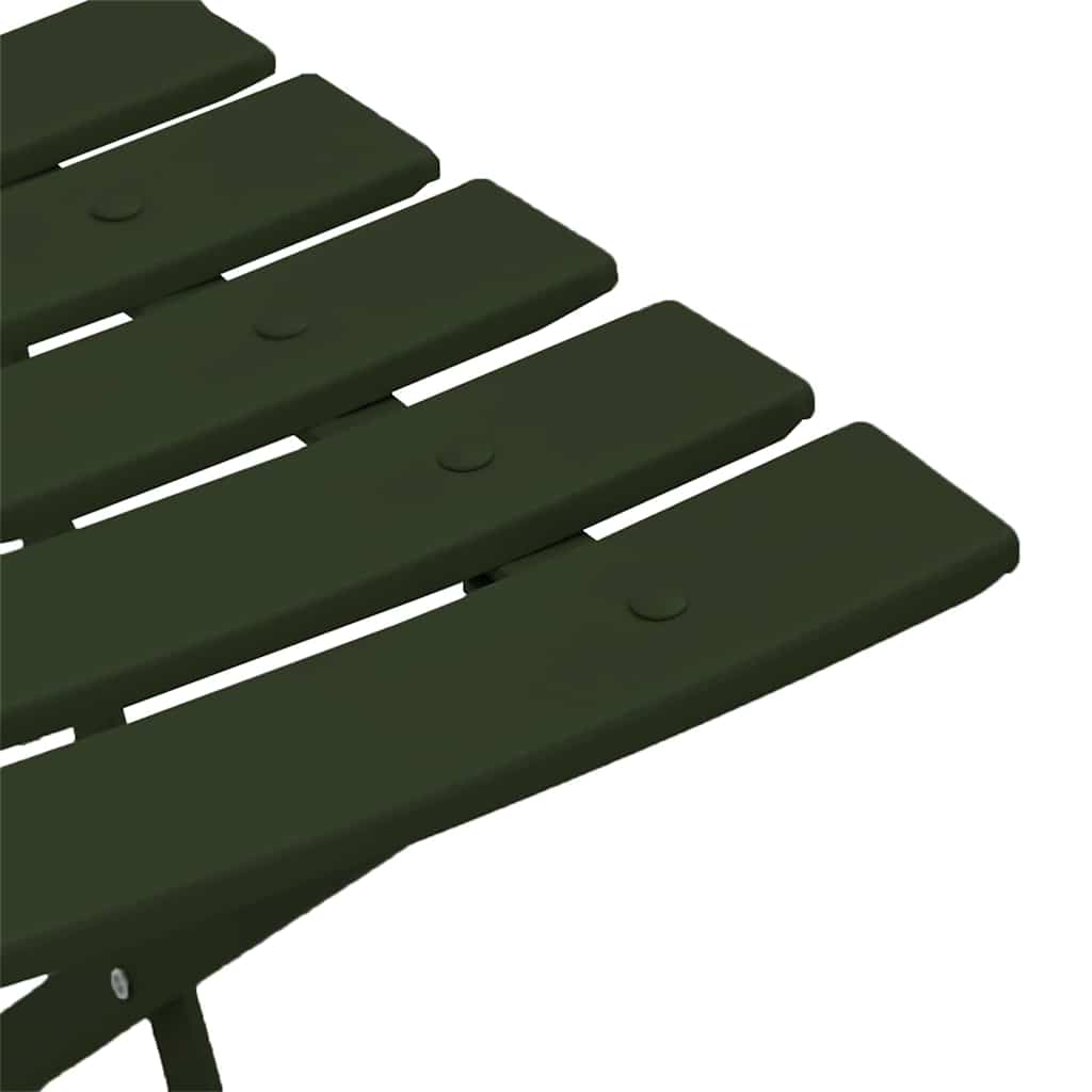 Cadeira Dobrável de Jardim 2 pcs Verde 42 x 46 x 82cm Aço