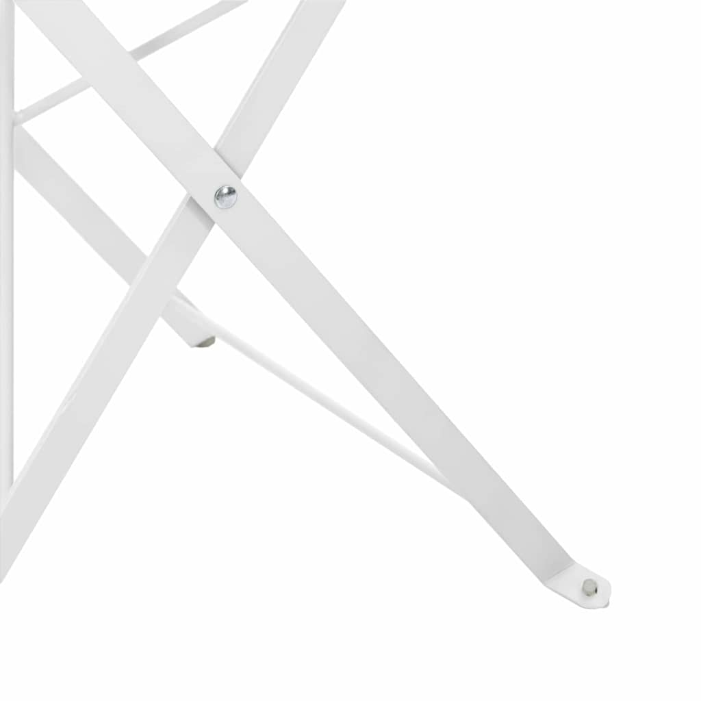 Cadeira Dobrável de Jardim 2 pcs Branco 42 x 46 x 82cm Aço