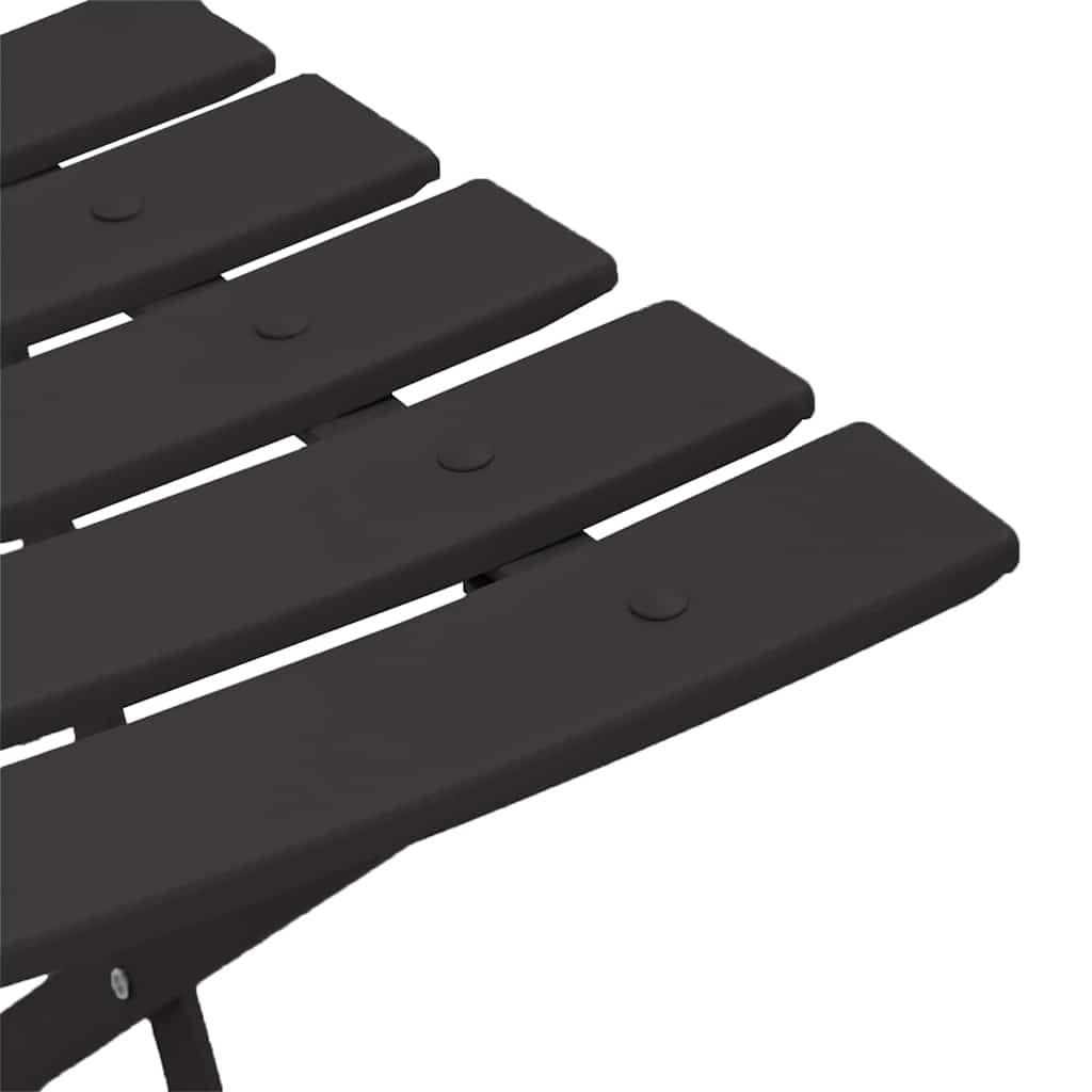 Cadeira Dobrável de Jardim 2 pcs Antracite 42 x 46 x 82cm Aço