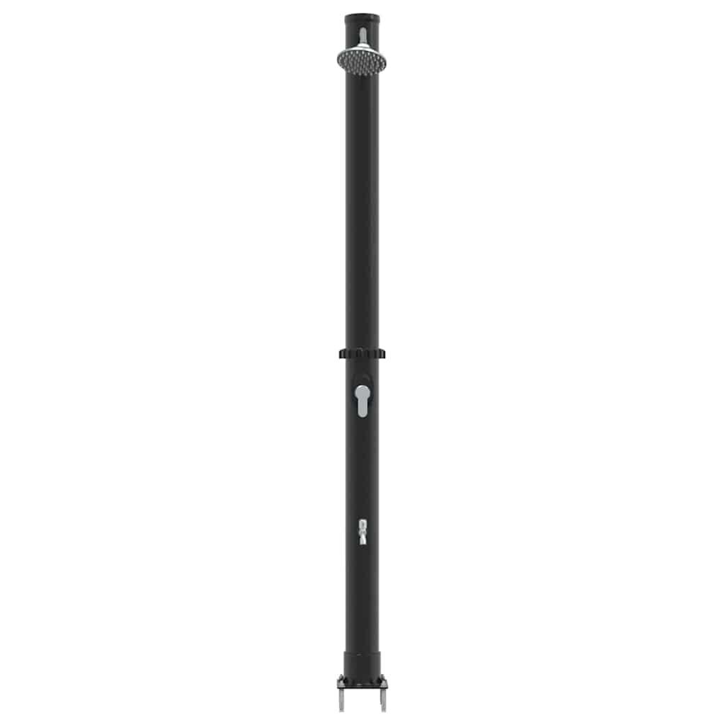 Chuveiro Solar para Exterior Preto 217 cm PVC e alumínio