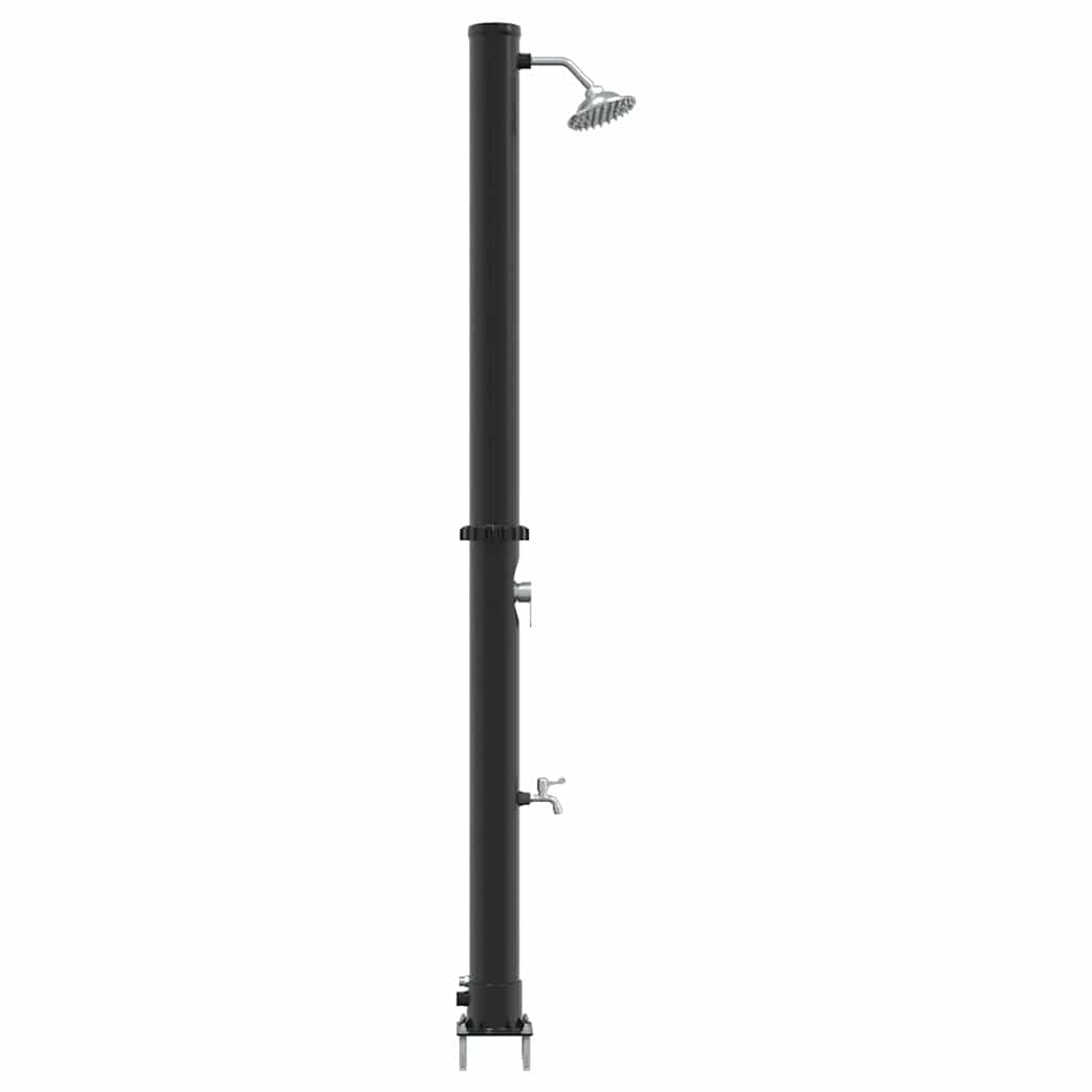 Chuveiro Solar para Exterior Preto 217 cm PVC e alumínio