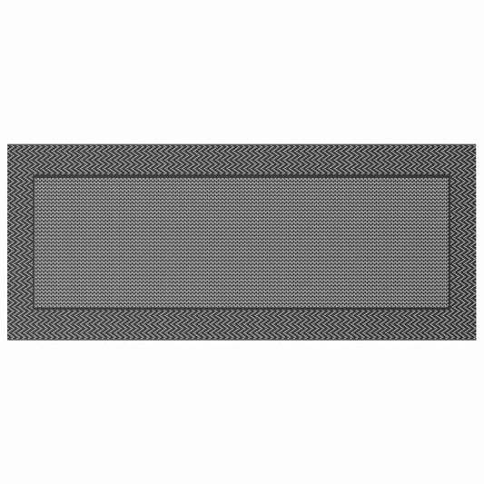 Tapete para Outdoor Chevron ARAKIL Preto e Cinza 600 x 250 cm
