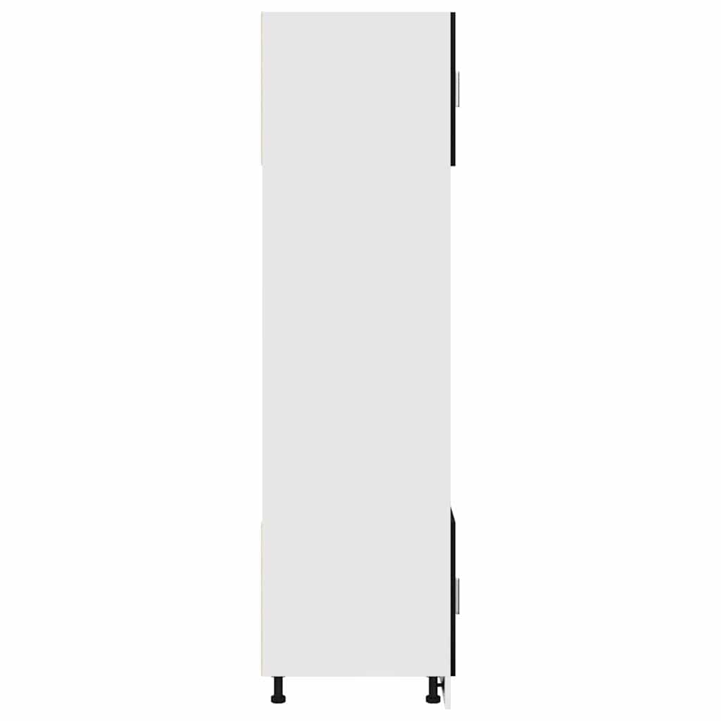 Armário para Micro-ondas Riga Carvalho preto 60 x 57 x 207 cm