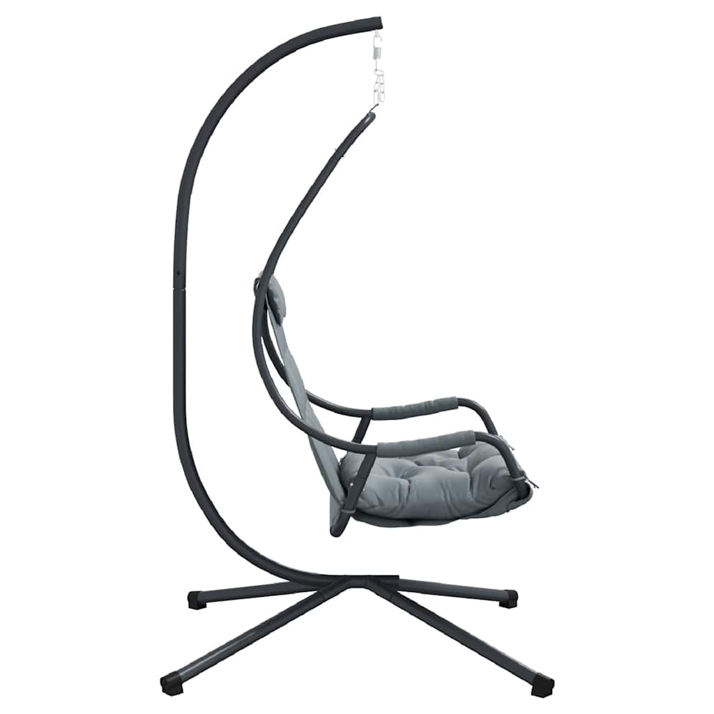 Cadeira suspensa tipo ovo Antracite 94 x 107 x 196.5 cm Aço