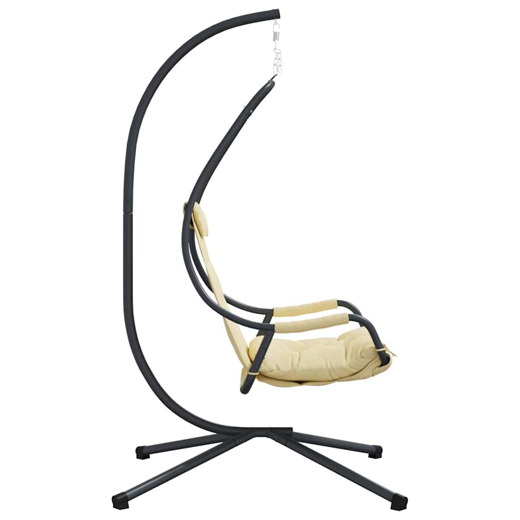 Cadeira suspensa tipo ovo Manual Bege 94 x 107 x 196.5 cm Aço