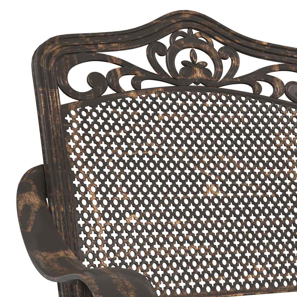 Cadeira de Jardim 2 pcs Bronze 55 x 56.5 x 91cm Alumínio