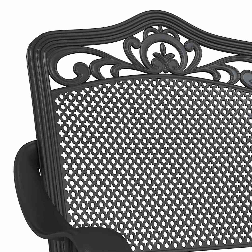 Cadeira de Jardim 2 pcs Preto 55 x 56.5 x 91cm Alumínio