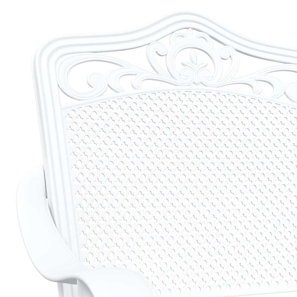 Cadeira de Jardim 2 pcs Branco 55 x 56.5 x 91cm Alumínio