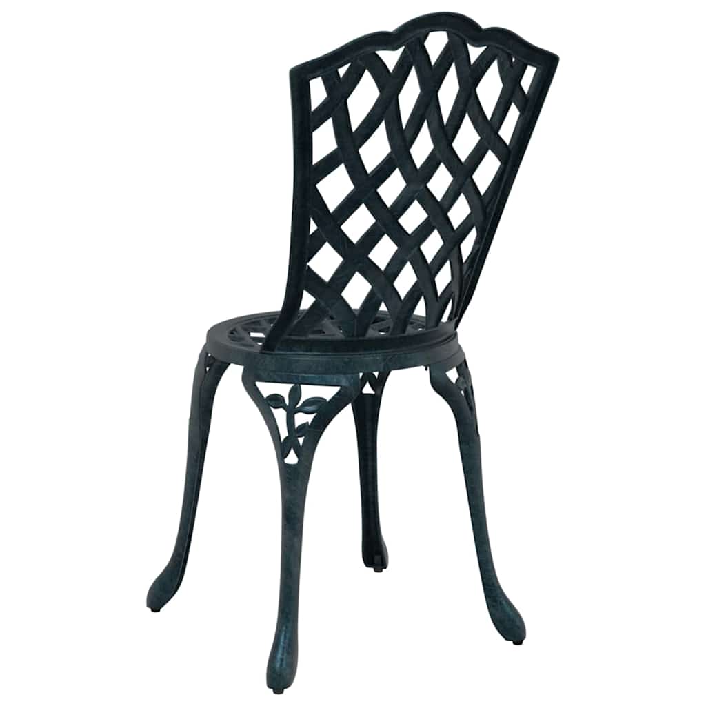 Cadeira de Jardim 2 pcs Verde 55 x 56.5 x 91cm Alumínio