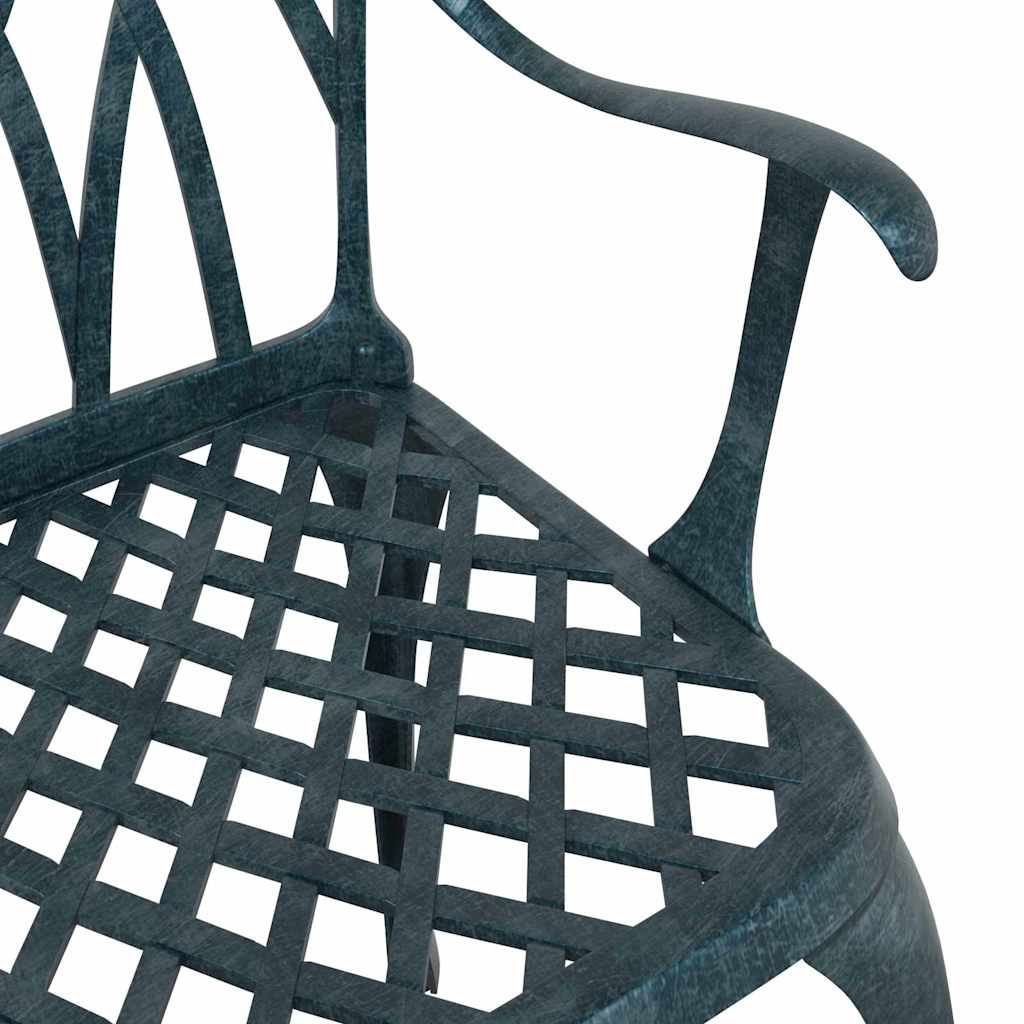 Cadeira de Jardim 2 pcs Verde 55 x 56.5 x 91cm Alumínio