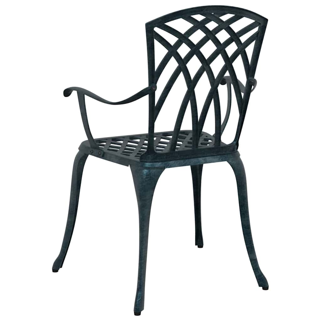 Cadeira de Jardim 2 pcs Verde 55 x 56.5 x 91cm Alumínio