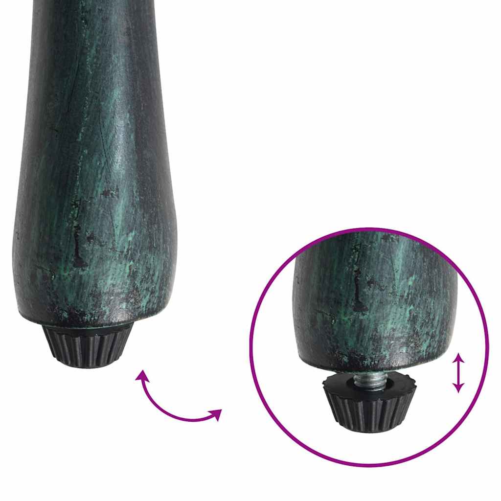 Cadeira de Jardim 2 pcs Verde 55 x 56.5 x 91cm Alumínio