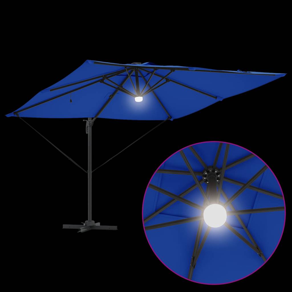 Parasol Roma Azul 286 x 284 x 270 cm Alumínio e Poliéster