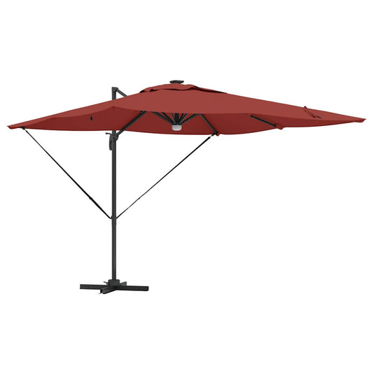 Parasol Roma Vermelho 286 x 284 x 270 cm Alumínio e Poliéster