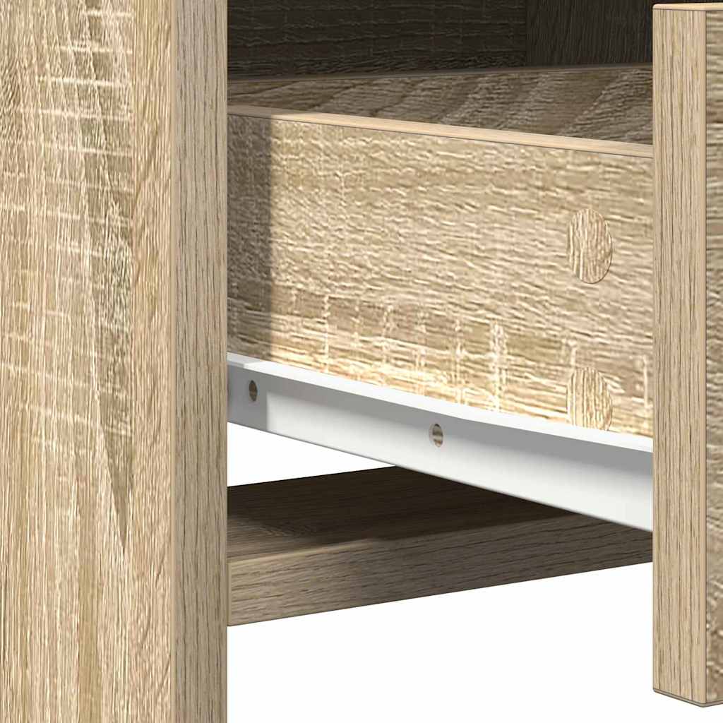 Mesa de vestir com gaveta 2 pcs Castanho 78.5 x 41 x 135 cm