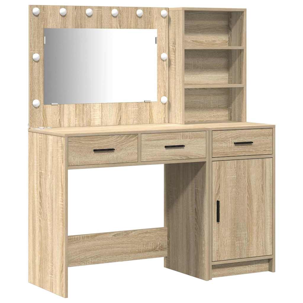 Mesa de vestir com gaveta 2 pcs Castanho 78.5 x 41 x 135 cm