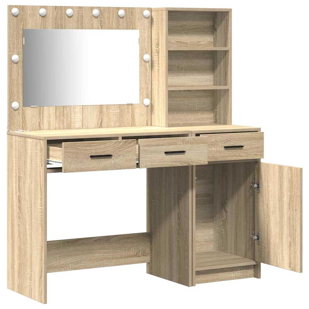 Mesa de vestir com gaveta 2 pcs Castanho 78.5 x 41 x 135 cm