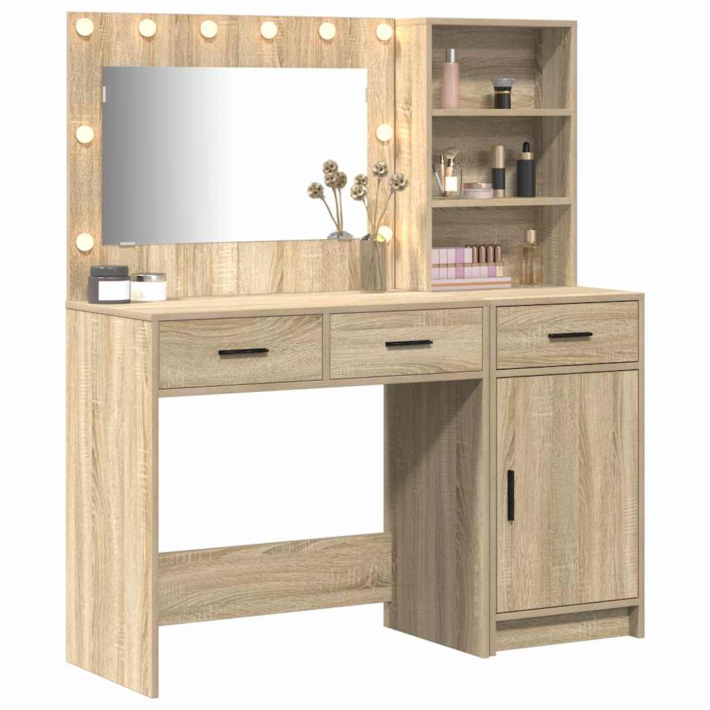 Mesa de vestir com gaveta 2 pcs Castanho 78.5 x 41 x 135 cm