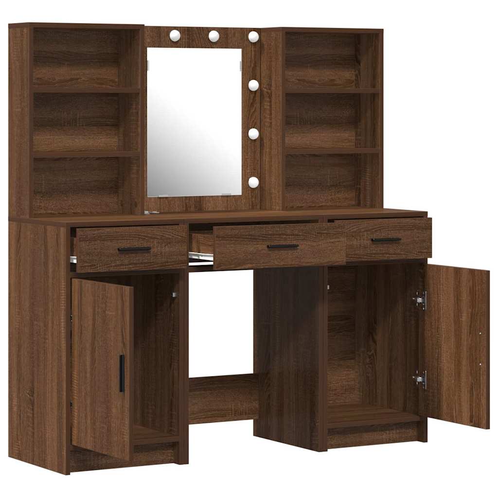 Conjunto de Mesa de Vestir com gaveta 3 pcs Madeira antiga