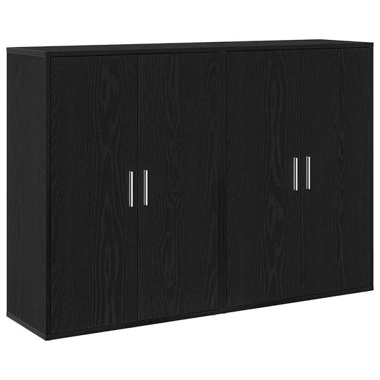 Buffet 2 pcs Carvalho Preto 60 x 31 x 84 cm Madeira processada