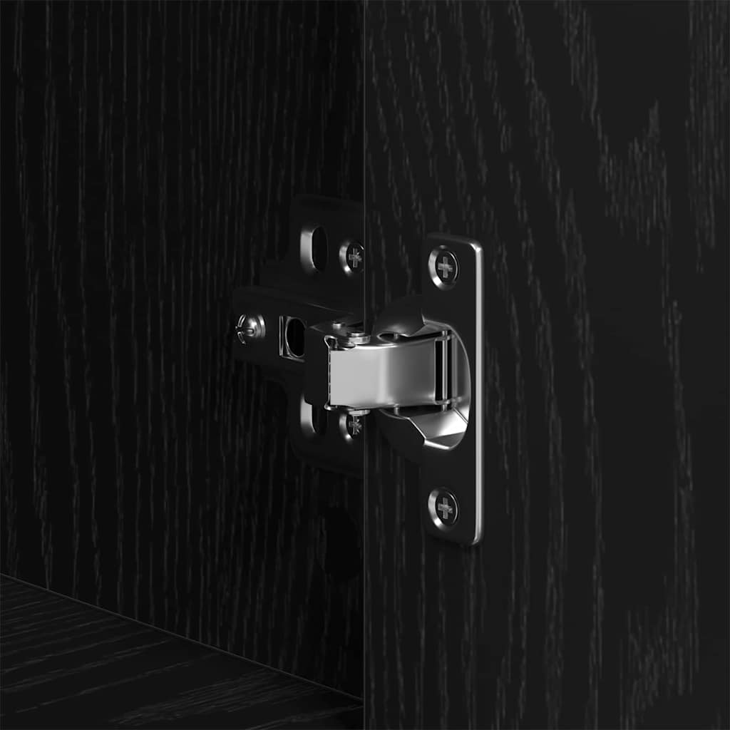 Highboard Carvalho preto 80 x 33 x 150 cm Madeira processada