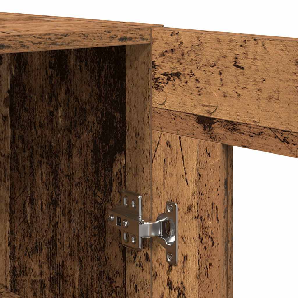 Buffê Montado na parede 2 pcs Madeira antiga 69,5 x 34 x 180 cm