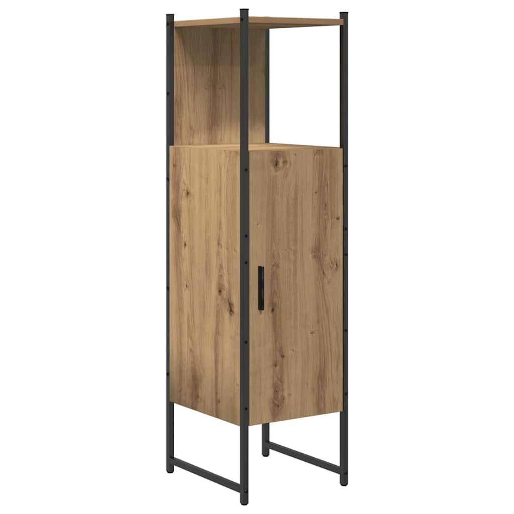 Conjunto de Móveis para Banheiro com porta 3 pcs Castanho