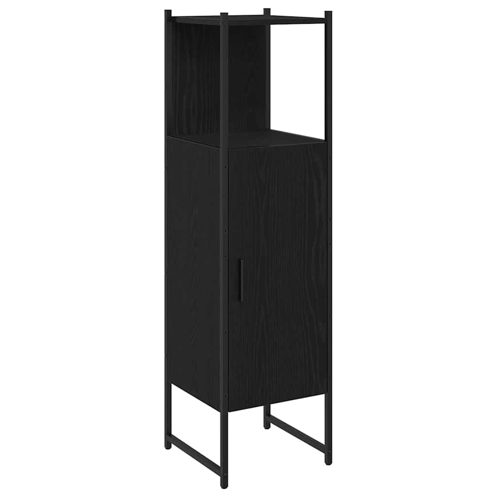 Conjunto de Móveis para Banheiro 4 pcs Preto 33 x 33 x 185.5 cm