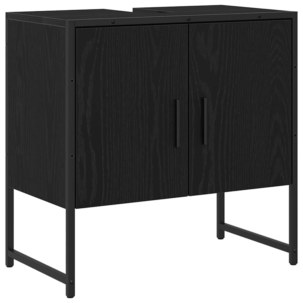Conjunto de Móveis para Banheiro 4 pcs Preto 33 x 33 x 185.5 cm