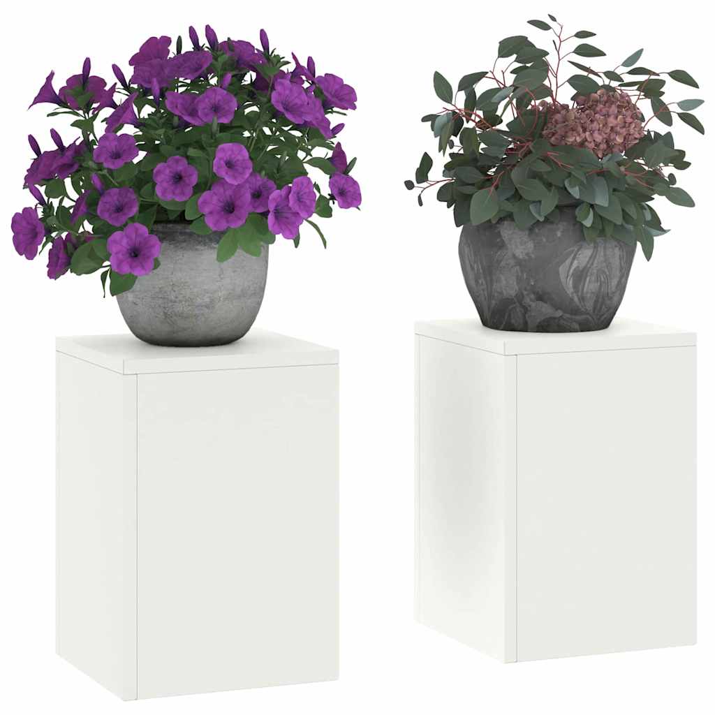 Suportes para plantas 2 pcs Branco 24 x 24 x 35 cm Aço