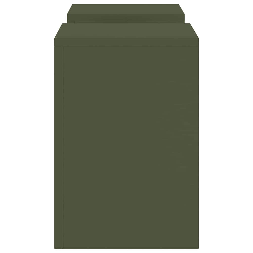 Suportes para plantas 2 pcs Verde-oliva 24 x 24 x 35 cm Aço