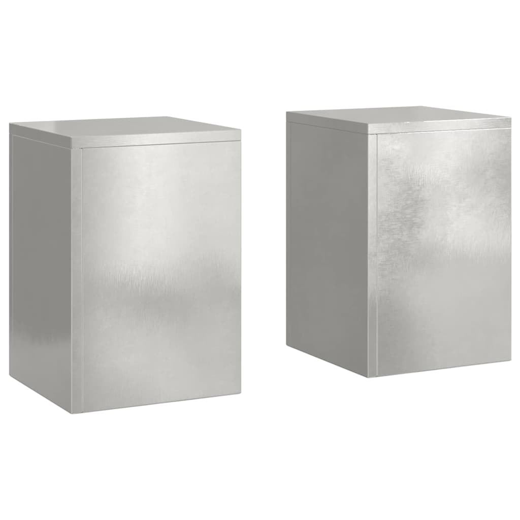 Suportes para plantas 2 pcs Prateado 24 x 24 x 35 cm