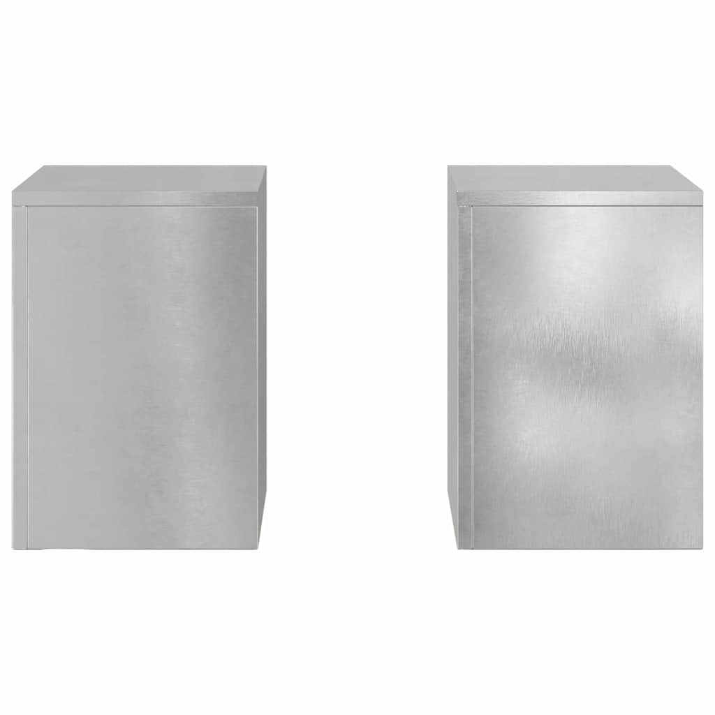 Suportes para plantas 2 pcs Prateado 24 x 24 x 35 cm