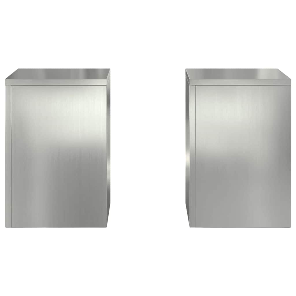 Suportes para plantas 2 pcs Prateado 24 x 24 x 35 cm