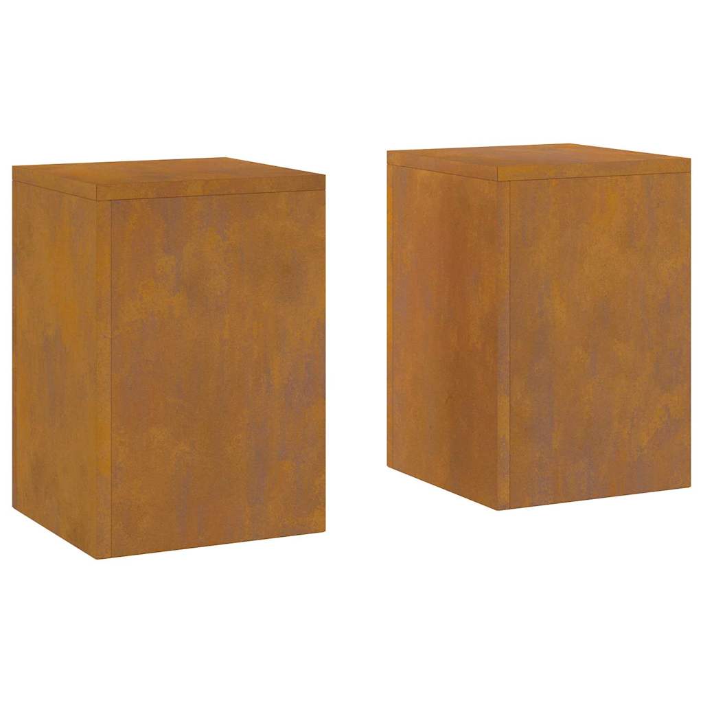 Suportes para plantas 2 pcs Ferro Enferrujado 24 x 24 x 35 cm