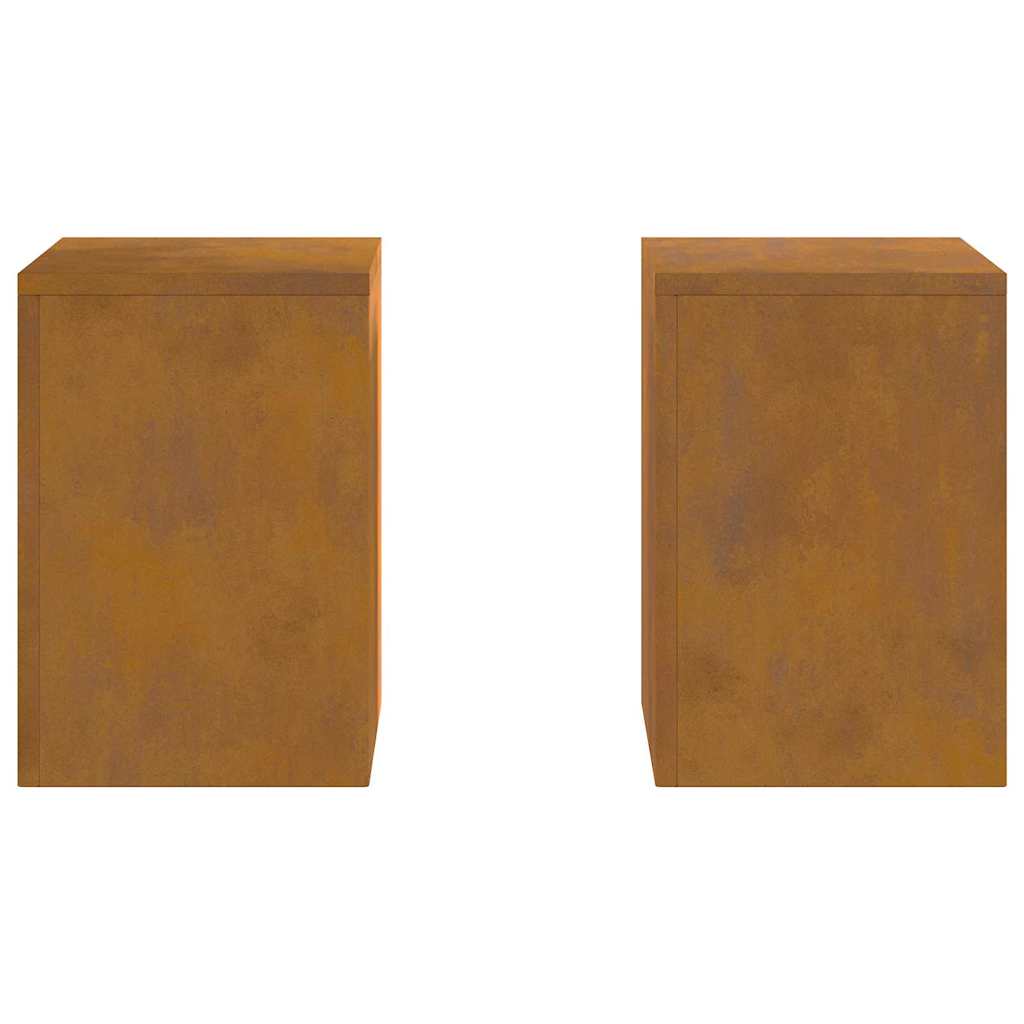 Suportes para plantas 2 pcs Ferro Enferrujado 24 x 24 x 35 cm