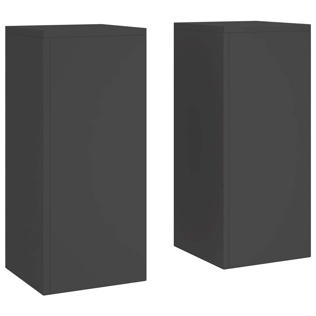 Suportes para plantas 2 pcs Preto 24 x 24 x 55 cm Aço