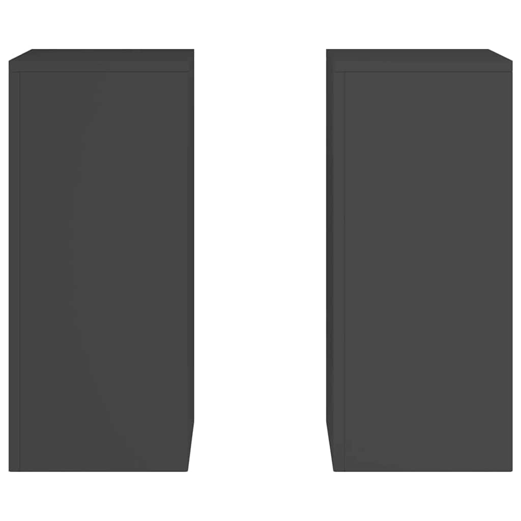 Suportes para plantas 2 pcs Preto 24 x 24 x 55 cm Aço