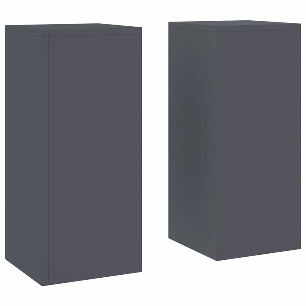 Suportes para plantas 2 pcs Antracite 24 x 24 x 55 cm Aço
