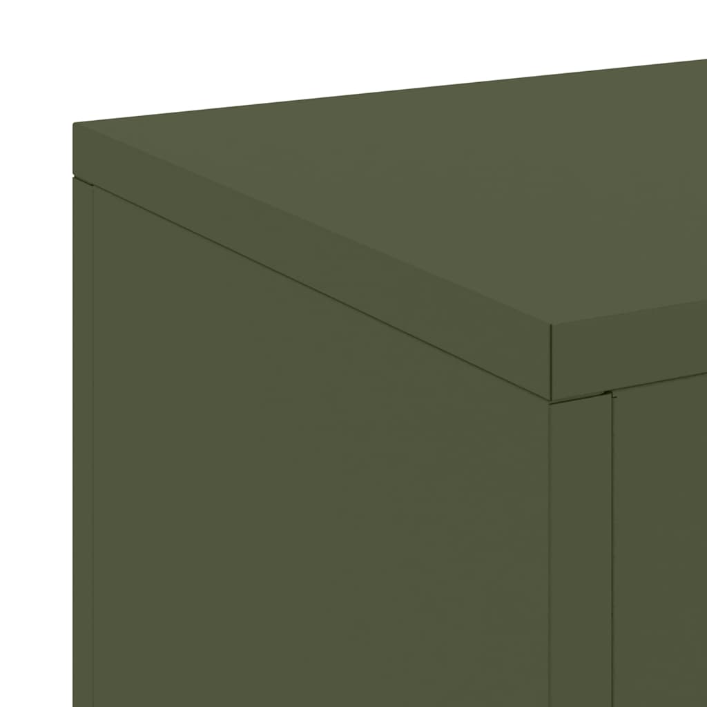 Suportes para plantas 2 pcs Verde-oliva 24 x 24 x 55 cm Aço