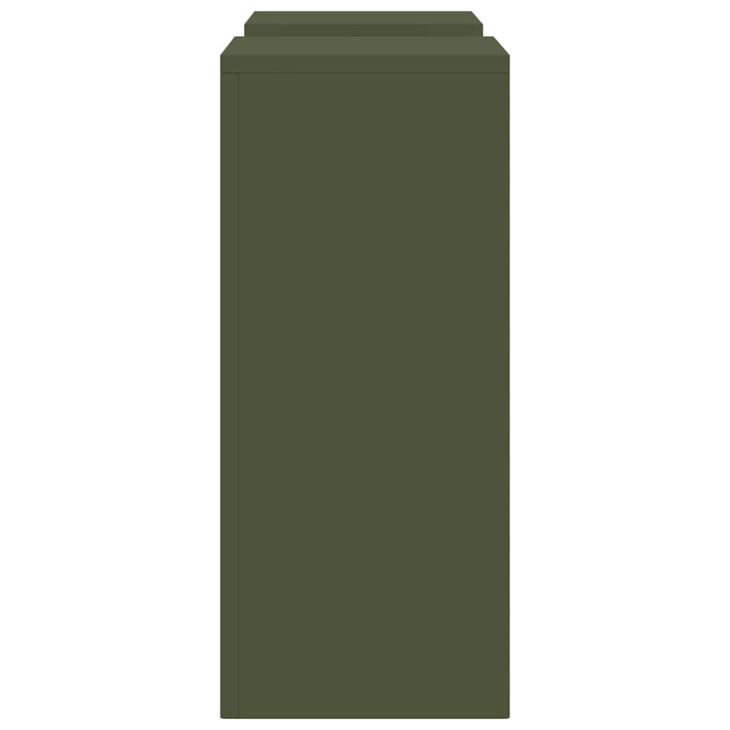 Suportes para plantas 2 pcs Verde-oliva 24 x 24 x 55 cm Aço