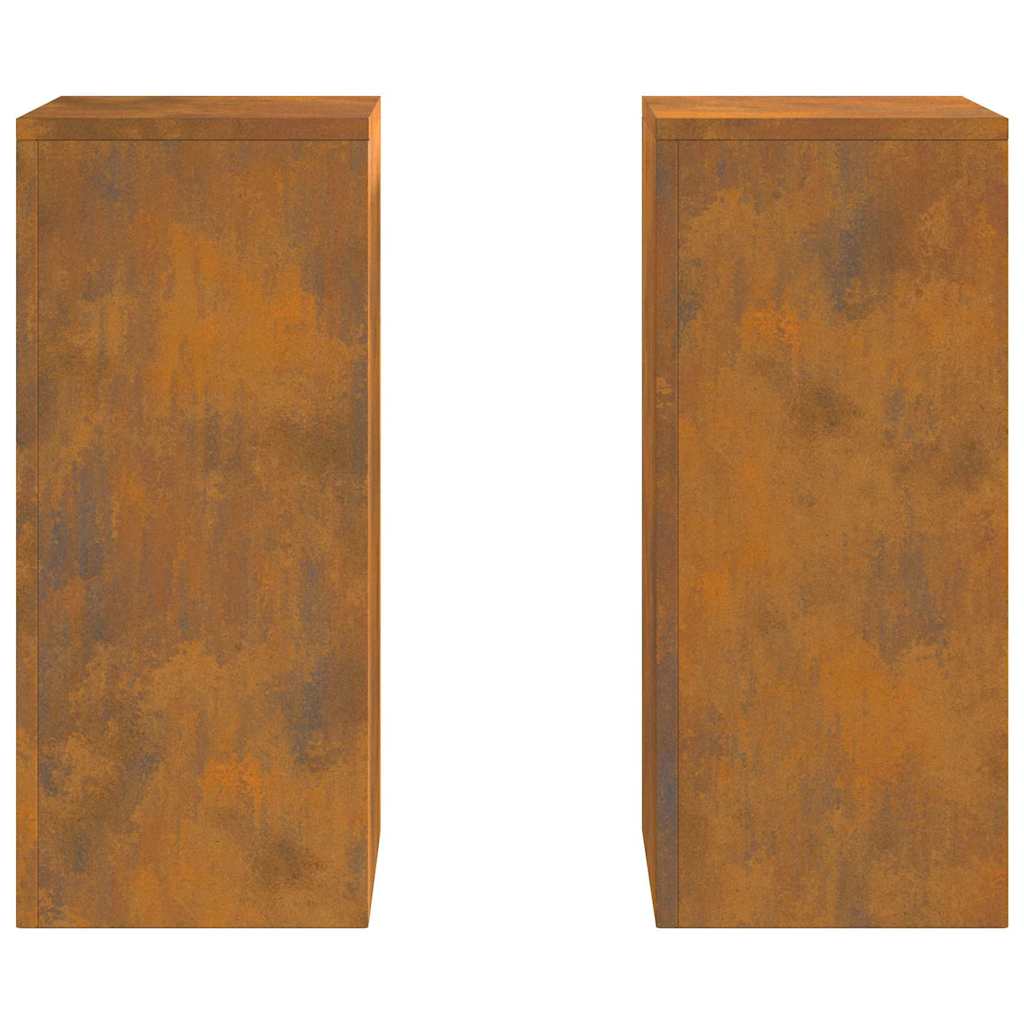 Suportes para plantas 2 pcs Ferro Enferrujado 24 x 24 x 55 cm