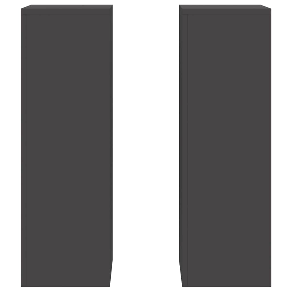 Suportes para plantas 2 pcs Preto 24 x 24 x 75 cm Aço