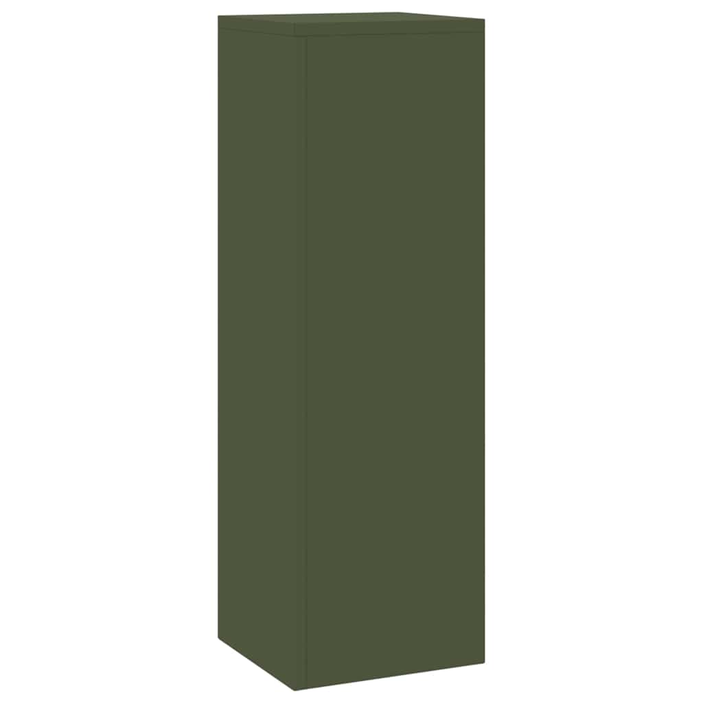 Suportes para plantas 2 pcs Verde-oliva 24 x 24 x 75 cm Aço
