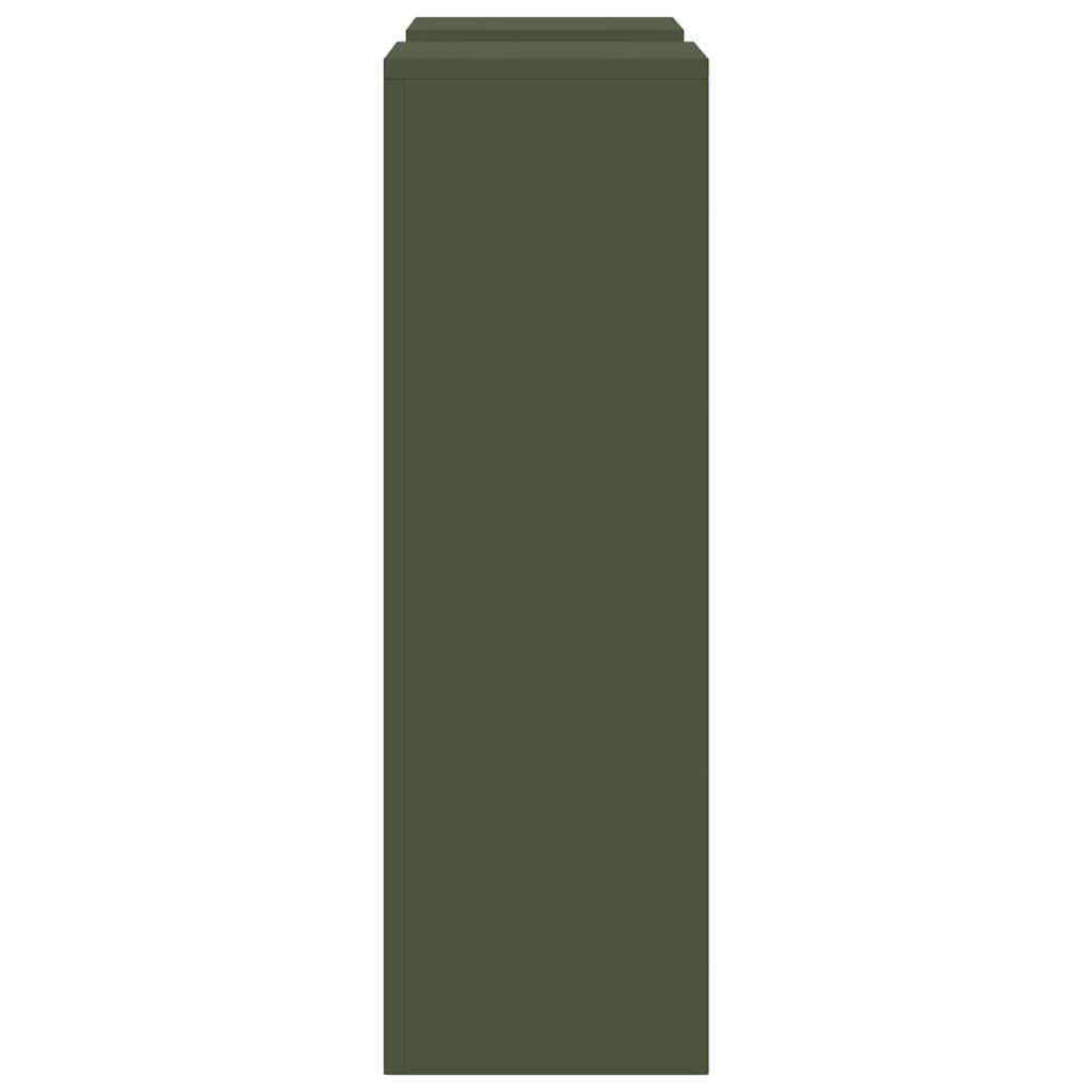 Suportes para plantas 2 pcs Verde-oliva 24 x 24 x 75 cm Aço